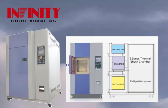 اتاق آزمایش تغییر دمای سریع قابل برنامه ریزی با منبع AC380V و یکپارچگی دمایی  2.0C