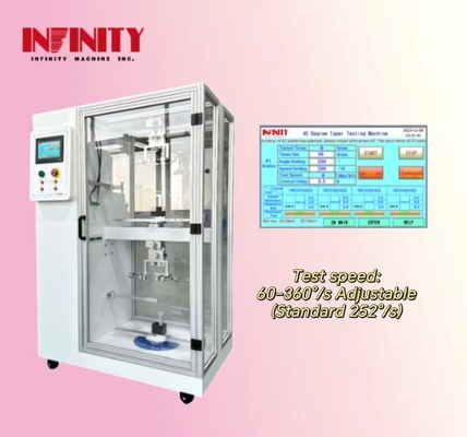 سرعت آزمایش 60-360°/s دستگاه آزمایش کشش مخروط 45° سیم با عملکرد هدایت سیم