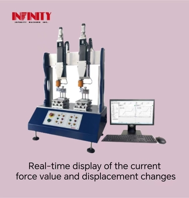 105 کیلوگرم ماشین تست نیروی دو ایستگاه 0.1-1200mm/min سرعت آزمایش ±0.05mm دقت جابجایی