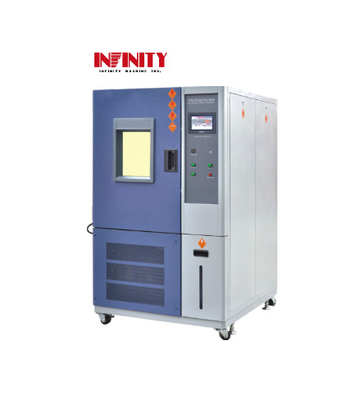 اتاق آزمایش محیط زیست 100L برای آزمایش رطوبت دمایی IEC68-2-2 20٪ RH تا 98٪ RH در خاکستری آبی