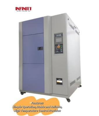طیف درجه حرارت سه نوع جعبه -55°C+150°C اتاق آزمایش شوک حرارتی قابل برنامه ریزی