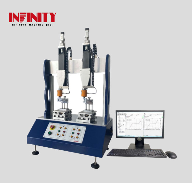 دستگاه تست نیروی دو ایستگاهی با دقت ±0.3٪ ارزش نیروی و سرعت آزمایش 0.1-1200mm / min