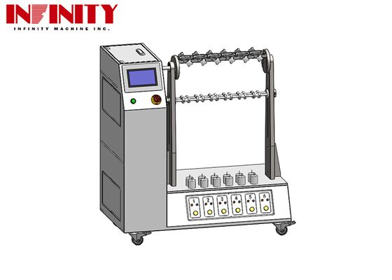 دستگاه تست خمش کابل انعطاف پذیر مطابق با IEC 60884-1:2022 با زاویه قابل تنظیم و 6 جیگ