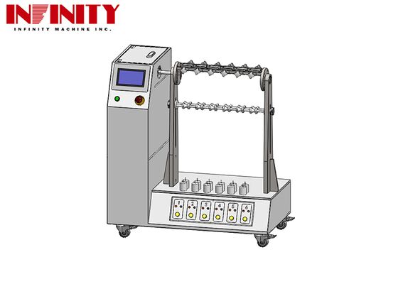 دستگاه تست خم کردن کابل انعطاف پذیر با زاویه خم قابل تنظیم 1~180 درجه IEC 60884-1 استاندارد و 6 مجموعه جیگ